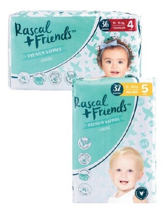 Coles Rascal + Friends Nappies 30 Pack-54 Pack offer
