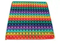 Pop it Fidget Toy Jumbo 30cm x 30cm Rainbow Square