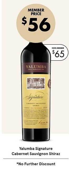 Vintage Cellars Yalumba signature cabernet sauvignon shiraz offer