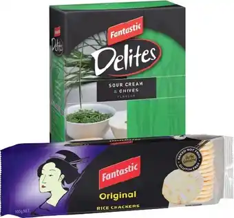 IGA Fantastic Delites or Rice Crackers 100g Selected Varieties offer