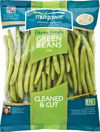 Woolworths Australian Cleaned & Cut Round Beans 340g Pack offer