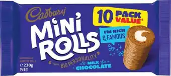 Woolworths Cadbury Mini Rolls Pk 10 offer