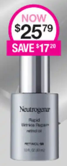 Priceline Neutrogena Rapid Wrinkle Repair Oil offer