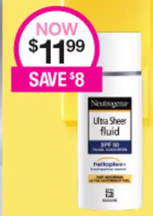 Priceline Neutrogena Ultra Sheer Fluid offer