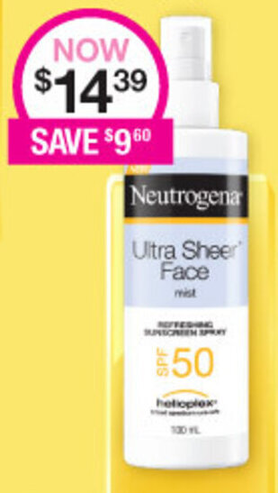 Priceline Neutrogena Ultra Sheer Face offer