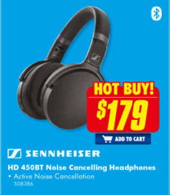 The Good Guys Sennheiser - HD 450BT Noise Cancelling Headphones offer