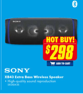 The Good Guys Sony - XB43 Extra Bass Wireless Speaker offer