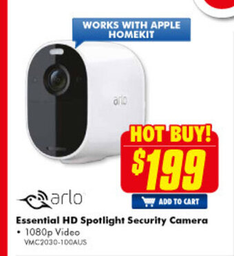 The Good Guys Arlo Essential HD Spotlight Security Camera offer