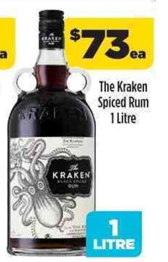 Liquorland The Kraken Spiced Rum 1 Litre offer
