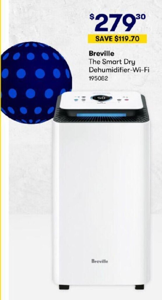 Breville The Smart Dry Dehumidifier Wifi offer at BIG W