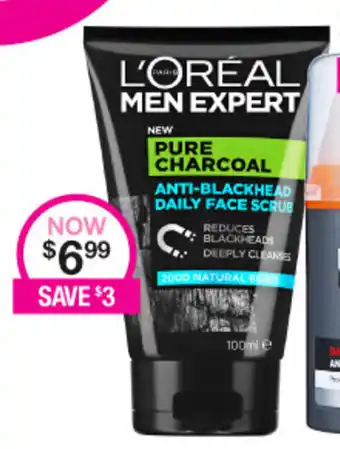 Priceline Loreal Men Expert Pure Charcoal Facial Scrub offer
