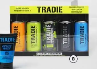 BIG W Tradie 5 Pack Deodorant offer