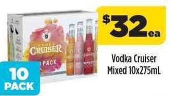 Liquorland Vodka Cruiser Mixed 10x275ml offer