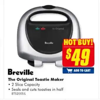 The Good Guys Breville - The Original Toastie Maker - BT5200SIL offer