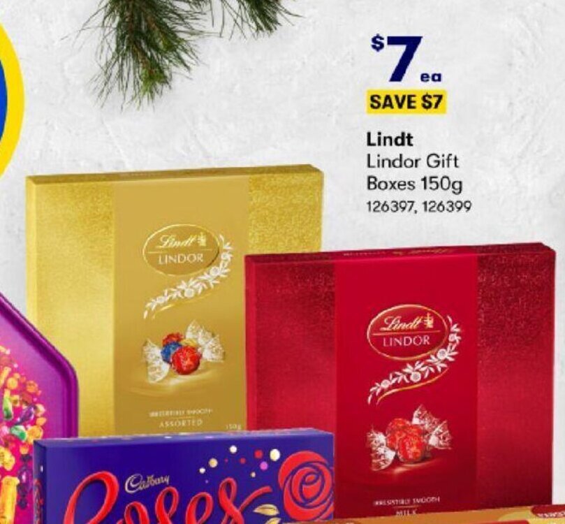 Lindt Lindor Gift Boxes 150g offer at BIG W