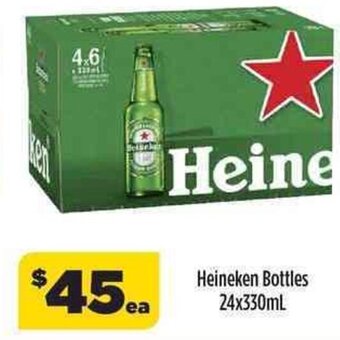 Liquorland Heineken Bottles 24x330ml offer