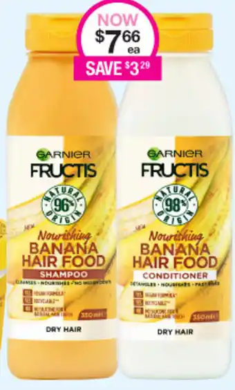 Priceline Garnier Fructis Nourishing Banana Hair Food Shampoo OR Conditioner offer