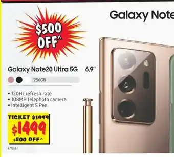 JB Hi-Fi Samsung - Galaxy Note20 Ultra 5G - 477018 offer