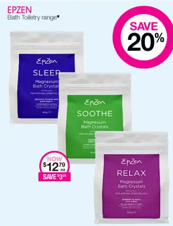 Priceline Epzen Bath Toiletry Range offer