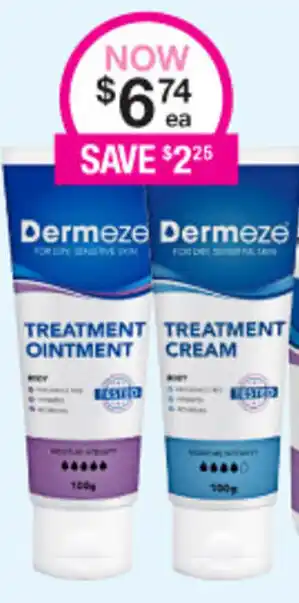 Priceline Dermeze Treatment Ointment OR Cream offer