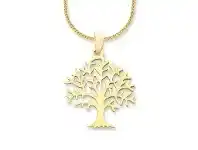 Bevilles Jewellery 9ct Yellow Gold Silver Filled Tree of Life Necklace offer