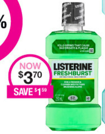 Priceline Listerine Freshburst offer