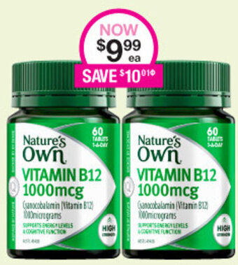 Priceline Nature's Own Vitamin B12 1000mcg offer