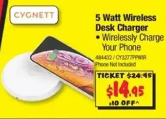 JB Hi-Fi Cygnett - 5 Watt Wireless Desk Charger offer