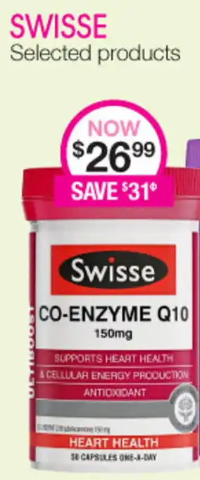 Priceline Swisse Co-enzyme Q10 150mg offer