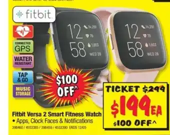 JB Hi-Fi Fitbit - Versa 2 Smart Fitness Watch - 398460 offer