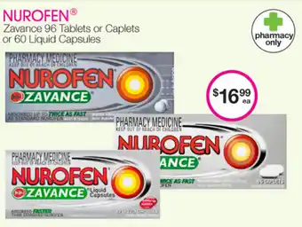 Nurofen Zavance 96 Tablets or Caplets or 60 Liquid Capsules