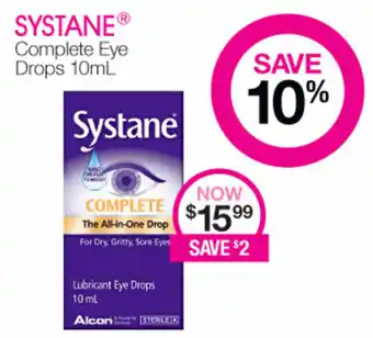 Priceline Systane Complete Eye Drops 10ml offer