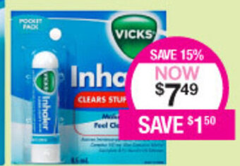 Priceline Vicks Inhaler offer