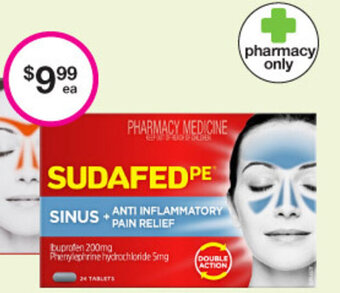 Priceline Sudafed Sinus+Anti Inflammatory Pain Relief offer