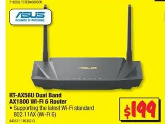 JB Hi-Fi Asus - RT-AX56U Dual Band AX1800 Wi-Fi 6 Rounder - 440121 offer