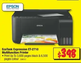 JB Hi-Fi EPSON - EcoTank Expression ET-2710 Multifunction Printer - 338010 offer