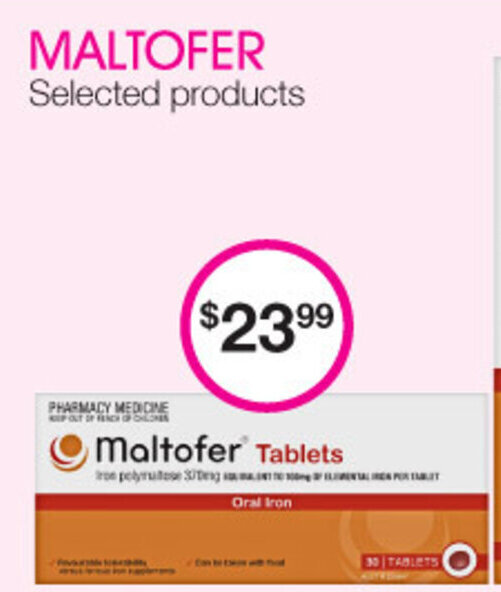 Maltofer Tablets offer at Priceline