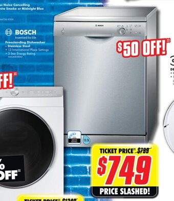 The Good Guys Bosch Freestanding Dishwasher - Stainless Steel offer