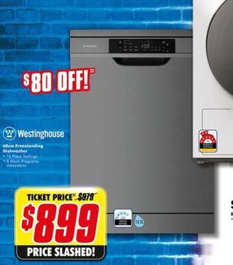 The Good Guys Westinghouse 60cm Freestanding Dishwasher offer