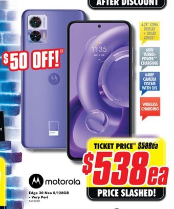 The Good Guys Motorola Edge 30 Neo 8/128gb - Very Peri offer