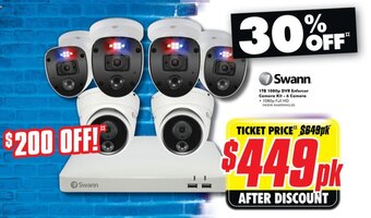 The Good Guys Swann 1TB 1080p DVR Enforcer Camera Kit - 6 Camera offer