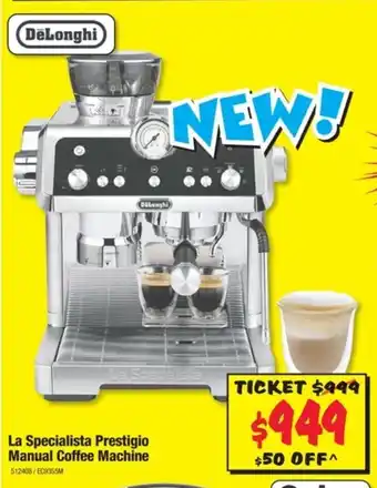 JB Hi-Fi Delonghi - La Specialista Prestigio Manual Coffee Machine - 512408 offer
