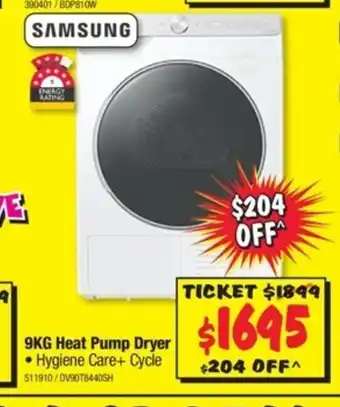 Samsung - 9kg Heat Pump Dryer - 511910