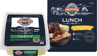 IGA Mainland Cheese Slices 10-12 Pack, Lunch On The Go or Grazing Collection 75-110g Selected Varieties offer