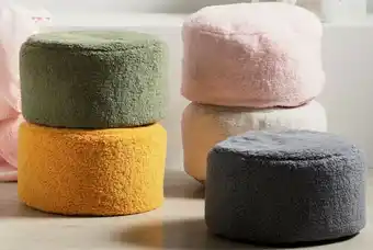 Spotlight Jasper Home Fleece Non Skid Luxe Fleece Ottomans offer