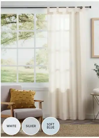 Spotlight Mia Sheer Jacquard Tab Top Curtain offer