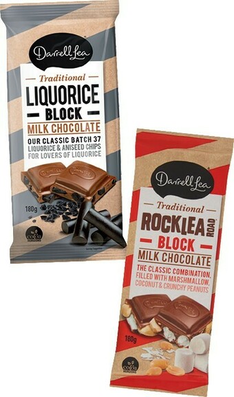 IGA Darrell Lea Chocolate Block 160-180g Selected Varieties offer