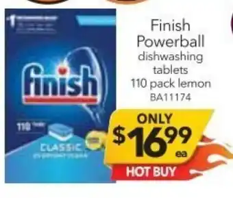 Cheap as Chips Finish Powerball Diswashing Tablets 110 Pack Lemon offer
