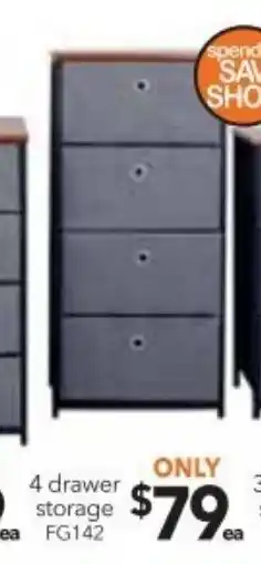 Cheap as Chips MyHome 4 Drawer Storage offer