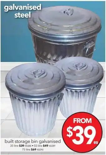 Cheap as Chips Built Storage Bin Galvanised offer